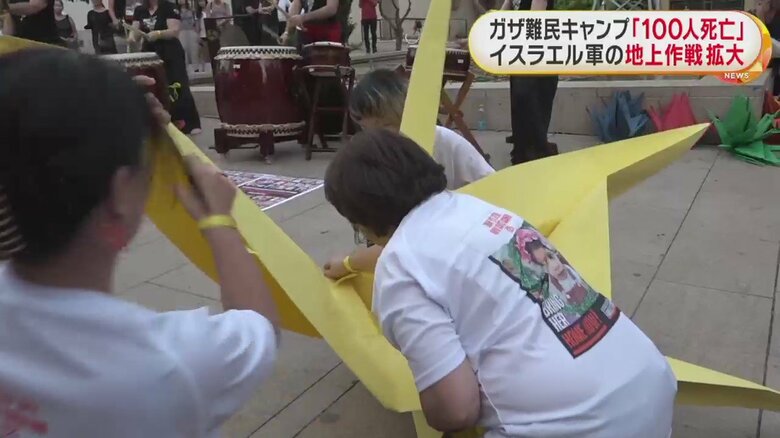 ガザ難民キャンプで「100人死亡」激しい爆発で多数の死者 イスラエルでは折り鶴で人質の無事願う｜FNNプライムオンライン