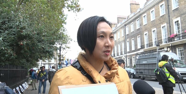 デモ主催者の一人　張嘉莉氏