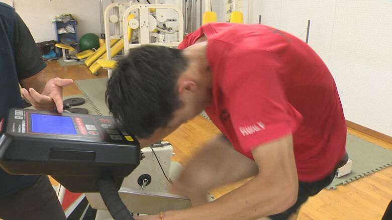 自転車を漕ぐ練習