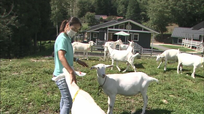 牧場を経営する三輪亜希子さん