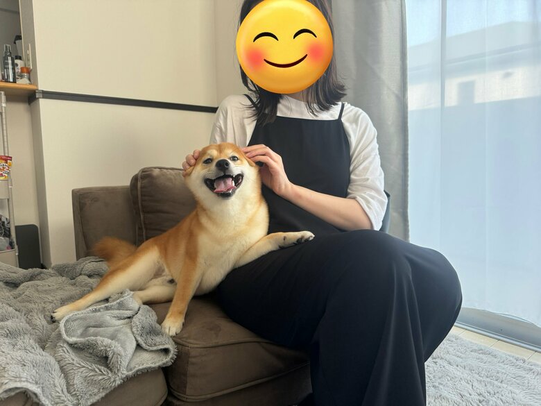 来客にとても幸せそう（提供：わさび一族さん）