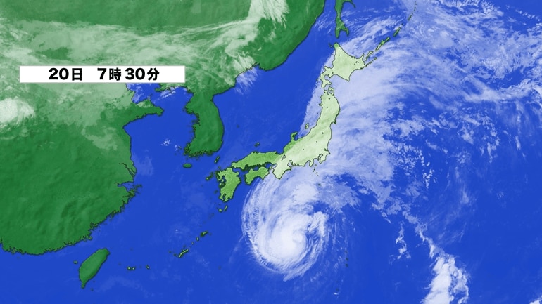 衛星画像　20日午前7時半