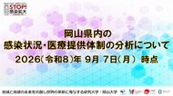 【岡山大学】岡山県内の感染状況・医療提供体制の分析について（2026年9月7日現在）