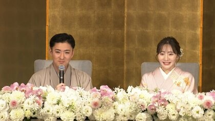 金屏風の前で婚約指輪披露も！中村橋之助さんと元乃木坂46能條愛未さんが婚約会見「「幸せです！」プロポーズはハワイのレストランで