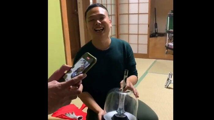 取れた瞬間は安堵の表情(提供:寺嶋瑞仁さん)