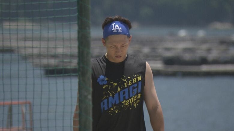 リハビリに励む西川