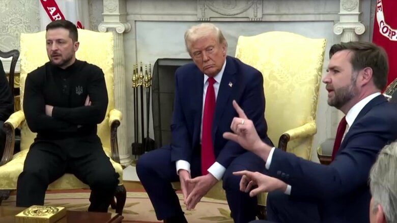 両首脳の会話に割り込んだバンス副大統領