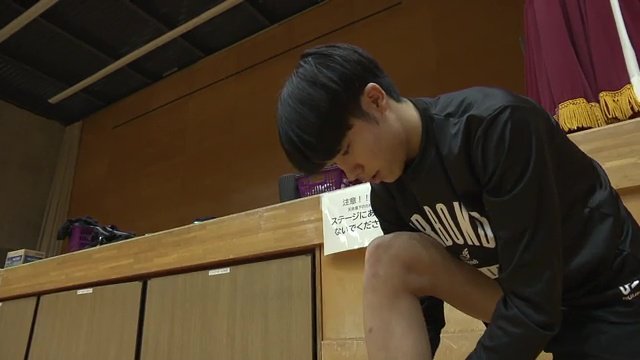 プロの練習　少し緊張も