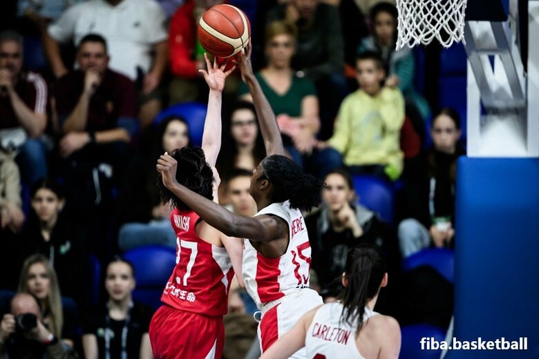 最終・スペイン戦での林咲希（11日、ハンガリー・ショプロン）