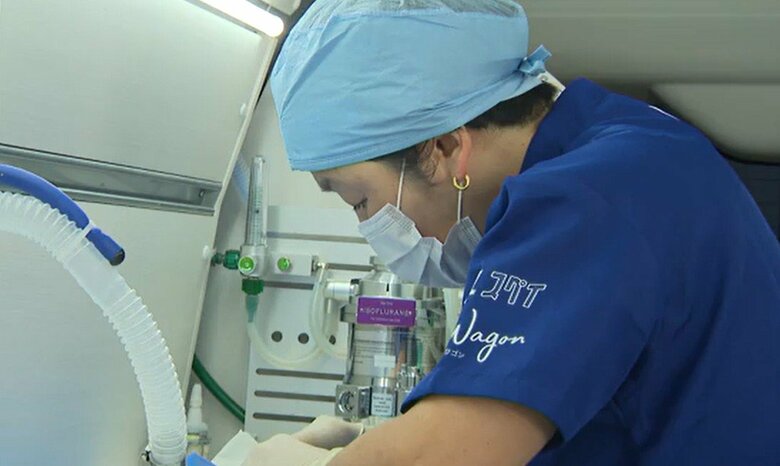 施術する松田聡子院長