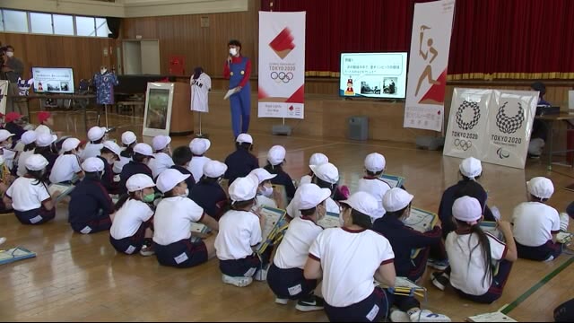 小学校で復興五輪へ特別授業 出前スクールで機運アップ<岩手・盛岡市>