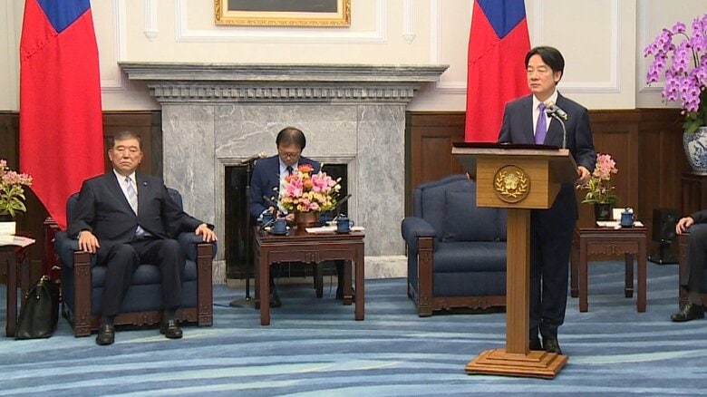 石破首相は首相就任前に訪台し頼清徳総統と会談している　台湾総統府提供　2024年8月