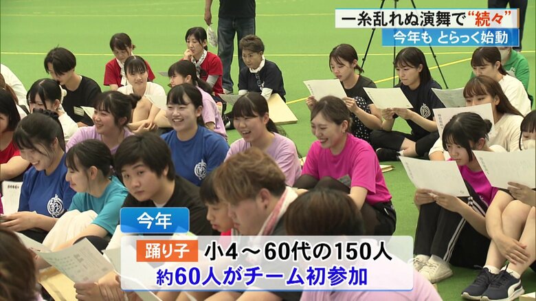 2024年の「とらっくよさこい（ちふれ）」の踊り子たち