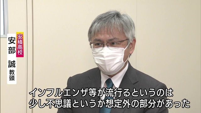 安部誠教頭「インフル流行は少し不思議というか想定外」