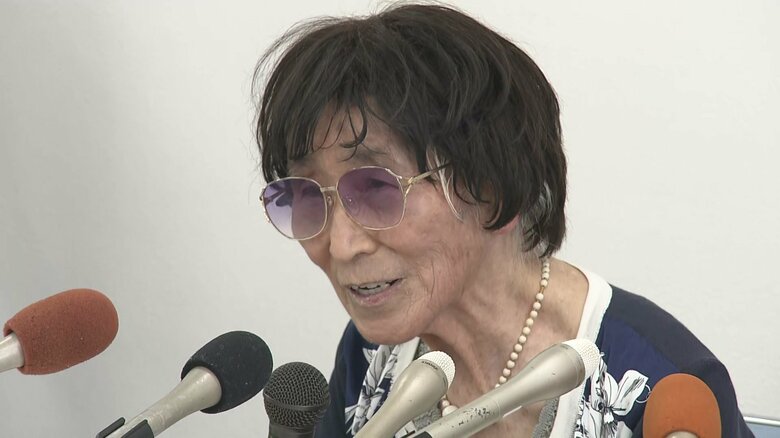 「自分の命ある限り」と話す原告団長　岩永千代子さん（88）