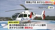整備士不足でまたもやピンチ　ドクターヘリが１１月１６日から５日間運航休止（鳥取）