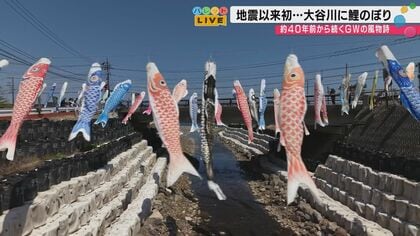 能登半島地震から2年4カ月、大谷川に“鯉のぼり”が舞い戻った　珠洲・大谷町の復活の祭り
