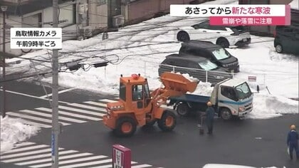 寒波小康状態もなだれや落雪などに注意　28日から新たな寒気南下予想　雪への備えを（鳥取）