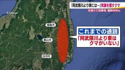 「阿武隈川より東にはクマがいない」常識が覆される事態　専門家は「分布域が爆発的に拡大」と警戒呼びかけ