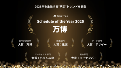 2025年を最も象徴する予定は”万博”に！「TimeTree Schedule of the Year 2025」発表