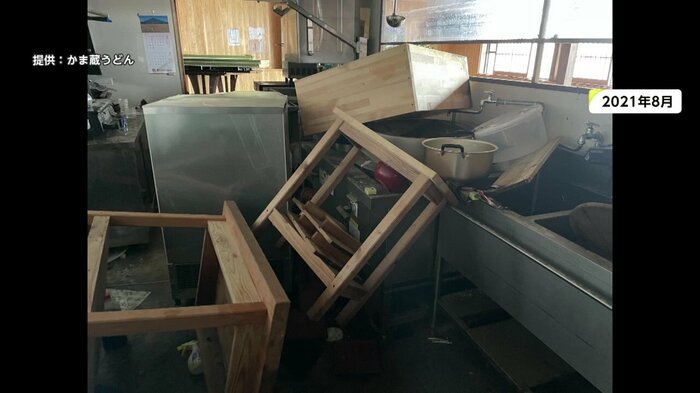 2度目の浸水で製麺機が使えなくなる被害