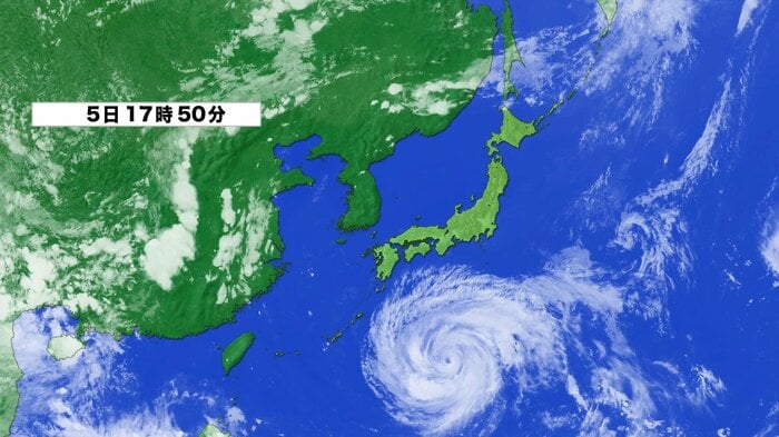 衛星画像・8月5日午後5時50分現在