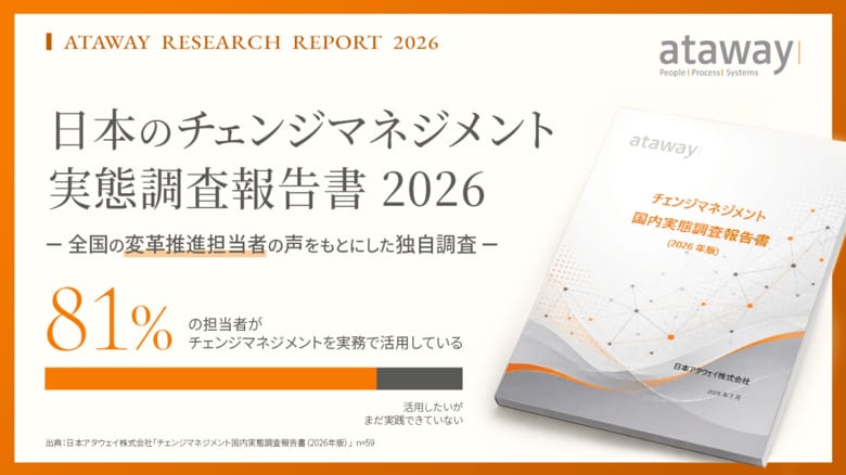 回答者の81％が実務で活用――日本アタウェイ株式会社がチェンジマネジメント国内実態調査を公開