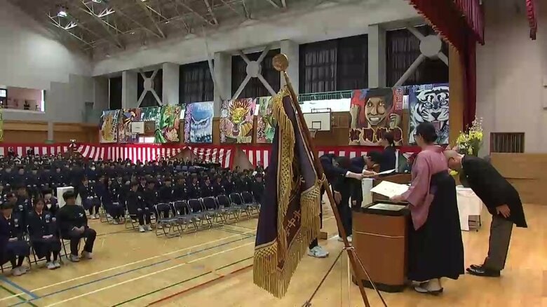 全国大会常連校　卒業式で美しい合唱　矢巾北中学校　岩手県｜FNNプライムオンライン