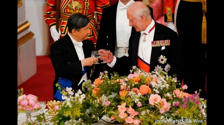 【両陛下イギリス公式訪問】チャールズ国王主催晩餐会　陛下「かけがえのない友人として」　国王「オカエリナサイ」｜FNNプライムオンライン