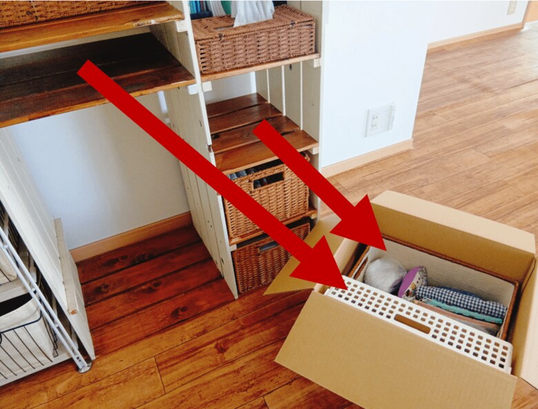 同じ家具に収納するモノならまとめてもOK