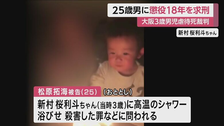 全身の90％以上に重いやけどを負って亡くなった、新村桜利斗ちゃん（当時3）