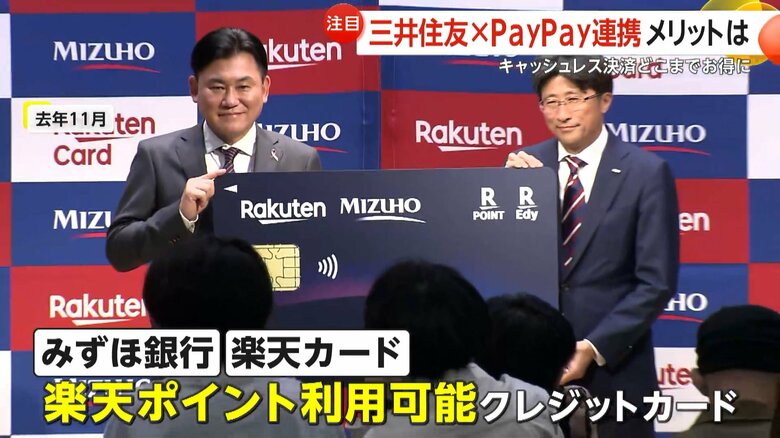 2024年11月に連携をしたみずほ銀行と楽天カード