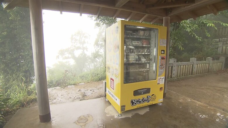 神社の境内に設置された神社の御朱印などが購入できる自動販売機