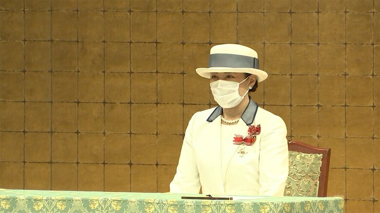 全国赤十字大会に出席される皇后さま（午前11時すぎ 東京･渋谷区）