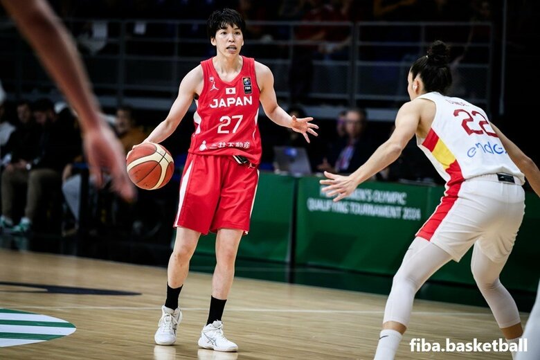 スペイン戦での林咲希選手（8日、ハンガリー・ショプロン）