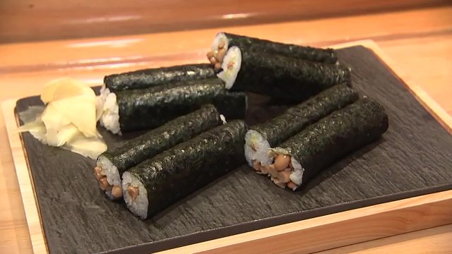 三寿司の納豆巻き