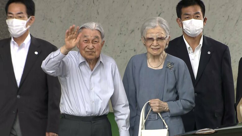 軽井沢駅に到着された　8月22日