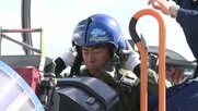 小泉進次郎氏が防衛相初のブルーインパルス搭乗飛行　福島第一原発など東日本大震災被災地を上空から視察