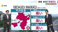 【天気予報】「この先1カ月も気温が平年より高い状態が続く見通し」　猛暑日続く近畿・徳島　引き続き熱中症対策を　あす（21日）は夕方に急な雨や雷雨の恐れ