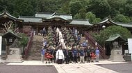 長崎くんちで龍踊の奉納へ　筑後町が大技の稽古開始前に3体の龍を清はらい