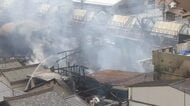 【続報】出雲市の商店街で大規模火災　発生から約10時間後に「鎮圧」一夜明けた現場では消火活動続く