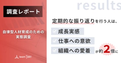 【調査レポート】定期的な振り返りを行う人は、成長実感・仕事への意欲・組織への愛着が約2倍に