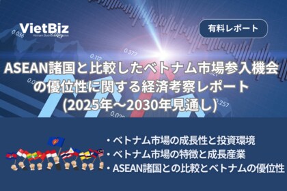 ベトナム市場調査レポート販売|ASEAN諸国と比較したベトナム市場参入機会の優位性に関する経済考察レポート(2025年~2030年見通し)