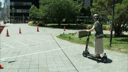 電動キックボードの正しい乗り方学ぶ体験会　増える電動キックボード違反　警視庁が安全利用呼びかけ