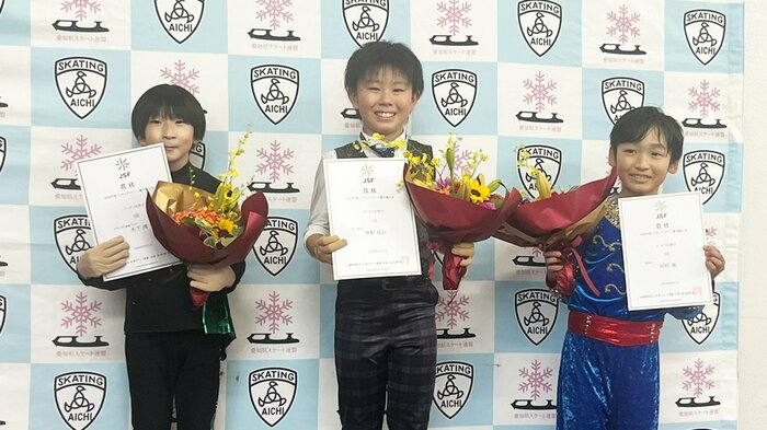 中部選手権ノービスB男子表彰台