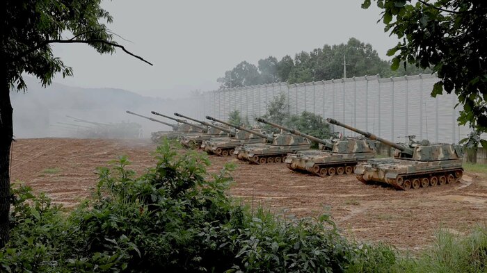 米韓合同軍事演習の様子