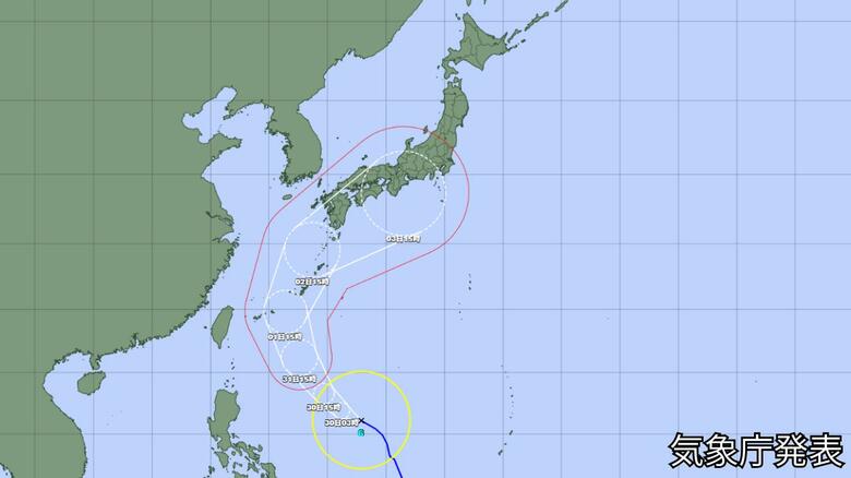 【チャンミーが日本接近中】台風6号が北上中…来週後半には北海道の天気にも影響？―週明けに沖縄・奄美直撃か→6月3日には九州・四国・近畿に接近見込み＜台風情報＞｜FNNプライムオンライン