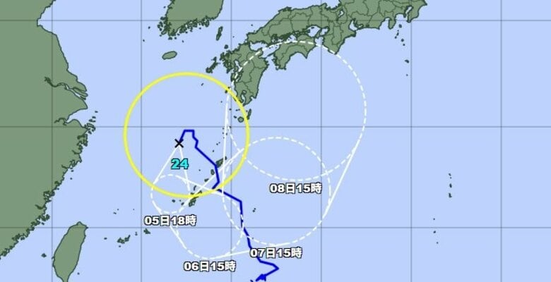 【台風情報】台風24号の最新の進路と影響は？東日本や西日本の太平洋側では大雨が長引くおそれ｜FNNプライムオンライン