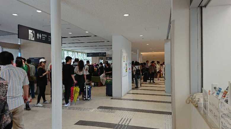 2018年は韓国人観光客で溢れていた対馬の比田勝港国際ターミナル