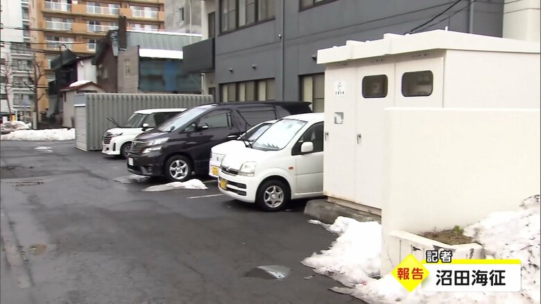 土岐容疑者が確保された駐車場